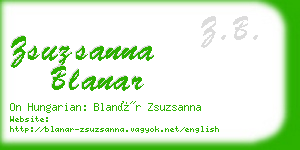 zsuzsanna blanar business card